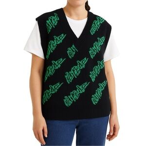 No Fear x H&M Oversized Sweater Vest - Size Medium